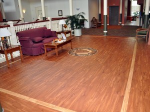 Karndean Vinyl Planks with Logo Medallion