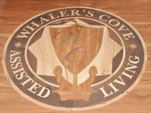 Custom Vinyl Plank Logo Medallion