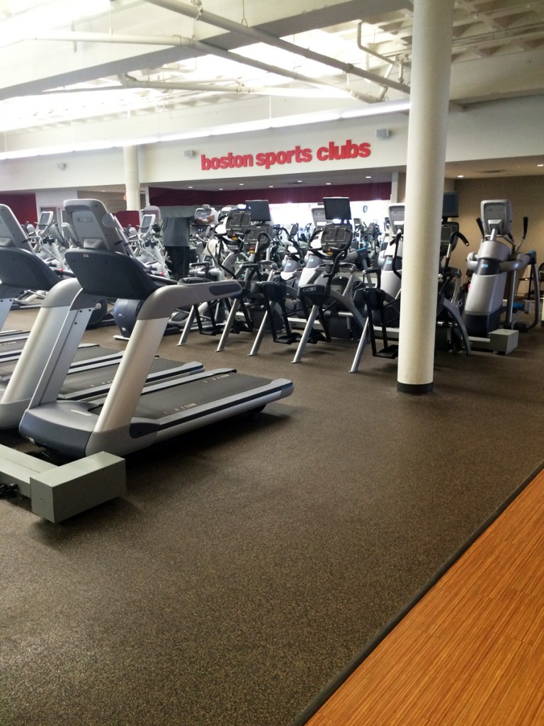 Bamboo Vinyl Plank and Rubber Sports Flooring at Boston Sports Club