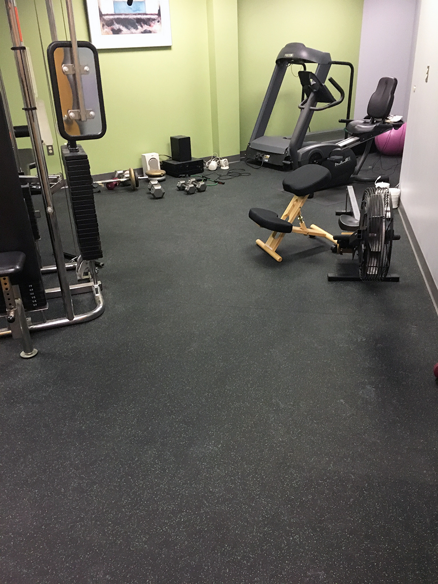 Employee Weight Room Specialty flooring, rubber flooring